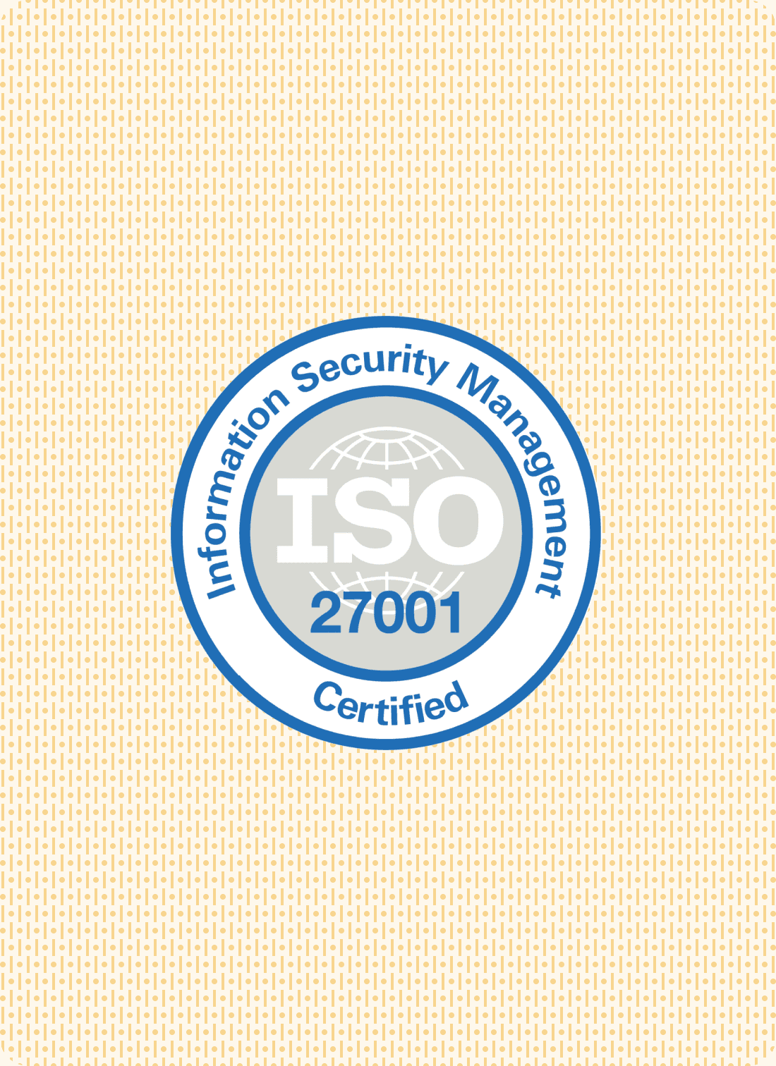 The ISO 27001 Information Security Management certification seal