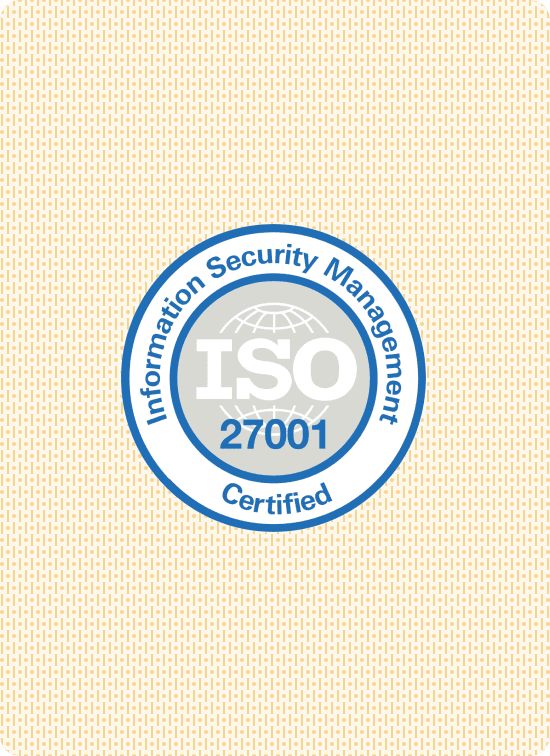 The ISO 27001 Information Security Management certification seal