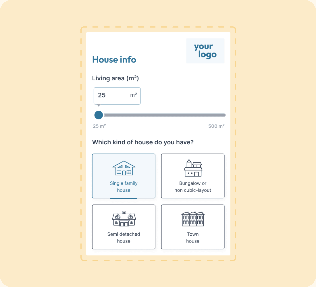 The white-label MeinBau planner rebranded for a partner bank